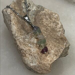 Candy Fluorite Gemstone Pendant Necklace
